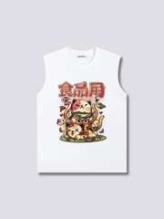 Front Print - Hungry Neko Tank Top